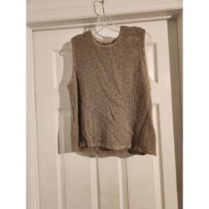 Abercrombie & Fitch Cable Knit Sweater Vest Sz M Tan